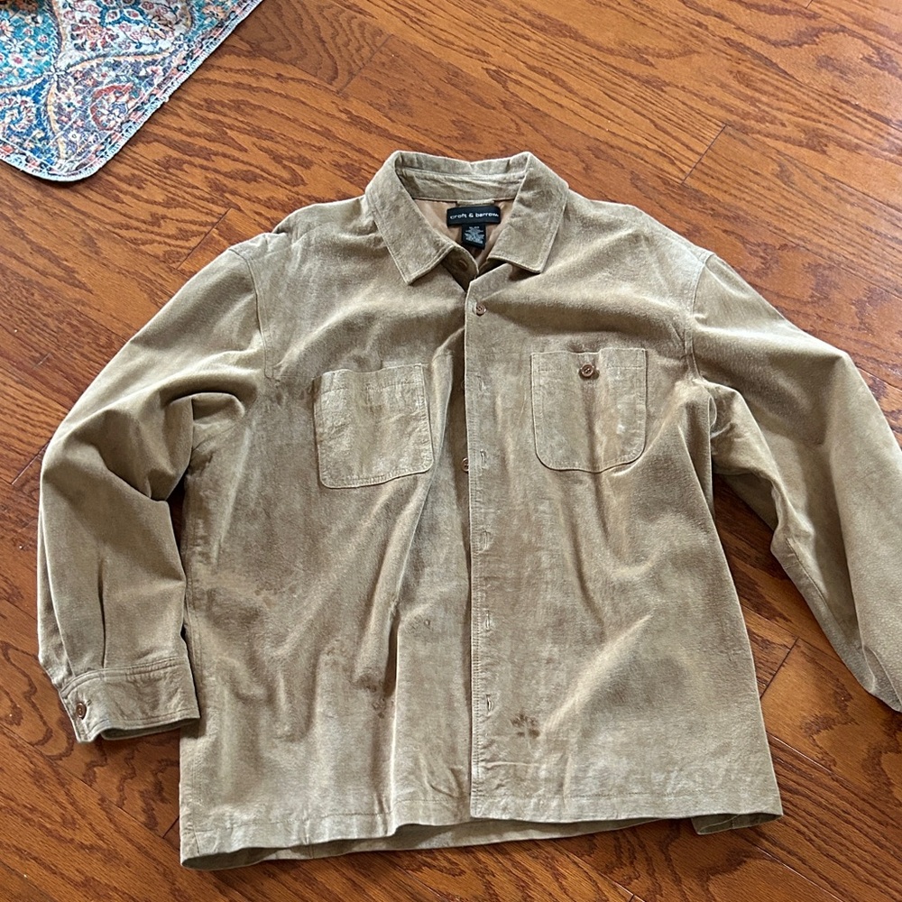 Croft & Barrow Men's Tan Corduroy Shirt Jacket